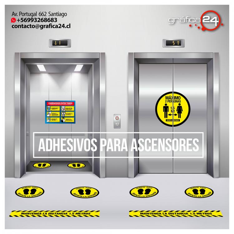 Fotografía 2 de ADHESIVOS DE DISTANCIAMIENTO PARA ASCENSORES GRAFICA24 en PROVIDENCIA, Metropolitana