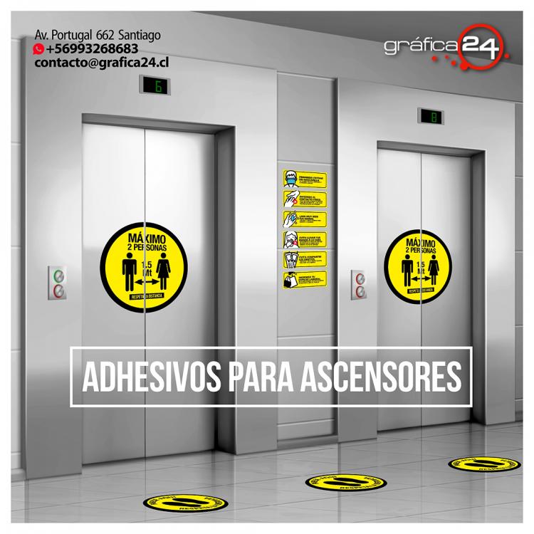 Fotografía 4 de ADHESIVOS DE DISTANCIAMIENTO PARA ASCENSORES GRAFICA24 en PROVIDENCIA, Metropolitana