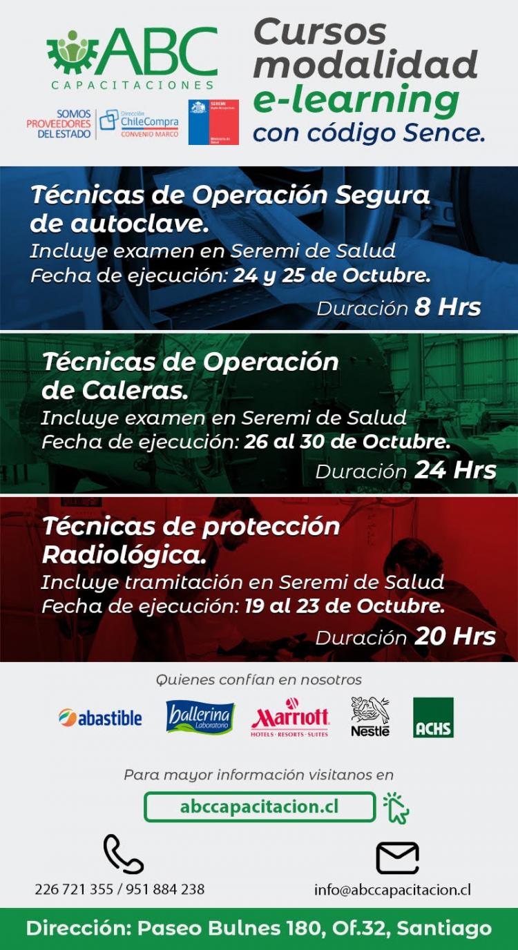 Cursos en Modalidad E-learning con Código SENCE en SANTIAGO, Metropolitana