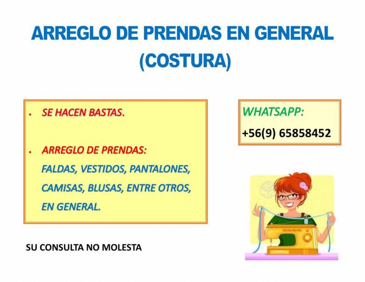 Fotografía 1 de ARREGLO DE PRENDAS EN GENERAL (COSTURA)