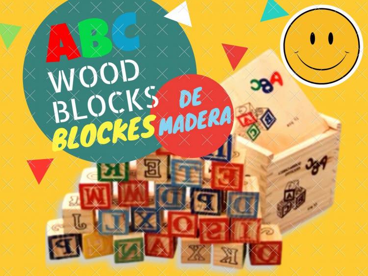 Fotografía 4 de Coloridos Cubos De Madera Abecedario 27 Piezas en SANTIAGO, Metropolitana