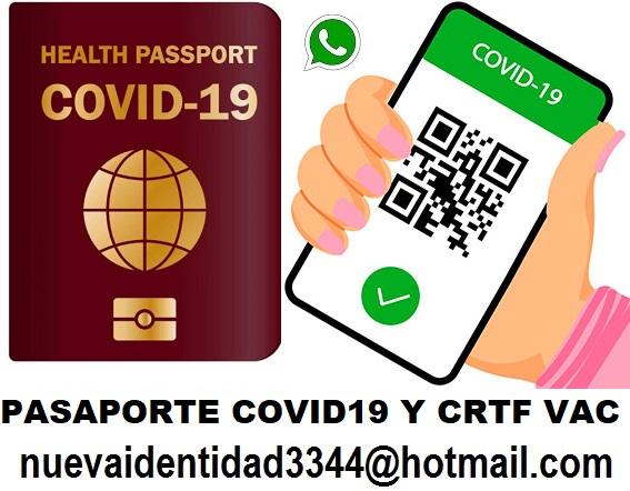 PASAPORTE PASE COVID19 CRTFDO VAC ETC en SANTIAGO, Metropolitana