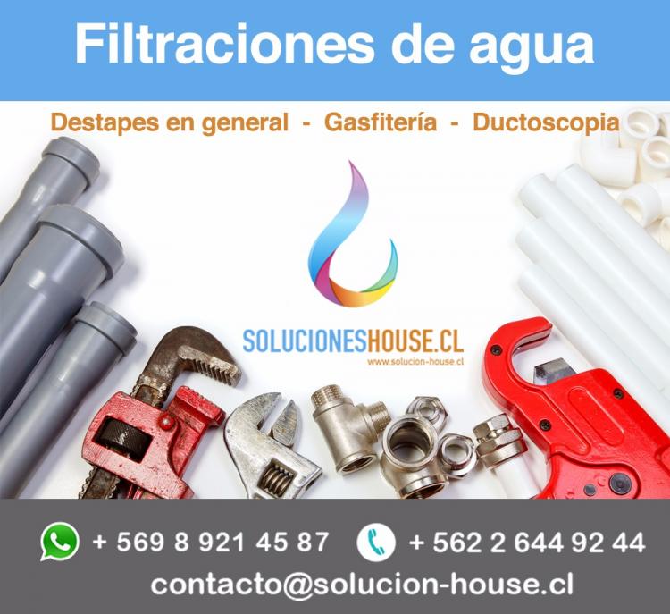 Fotografía 2 de Filtraciones de agua, detección de filtraciones, destapes de alcantarillados, ductoscopias en LAS CONDES, Metropolitana