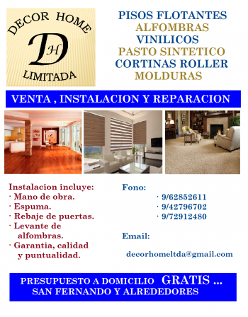 cortina roller , pisos flotantes