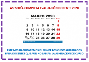 ASESORÍA COMPLETA EVALUACIÓN DOCENTE 2020