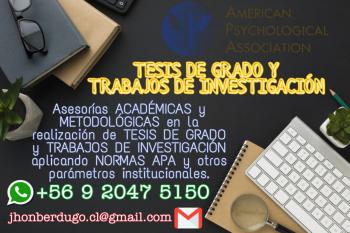 TESIS DE GRADO Y TRABAJOS DE INVESTIGACIÓN