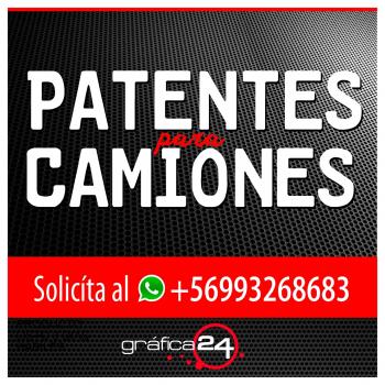 PATENTES ADHESIVAS PARA PUERTAS Y TECHOS DE CAMIONES en SANTIAGO, Metropolitana