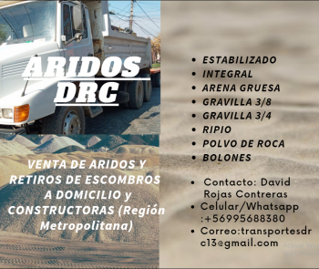 venta de aridos y retiros de escombros en QUILICURA, Metropolitana