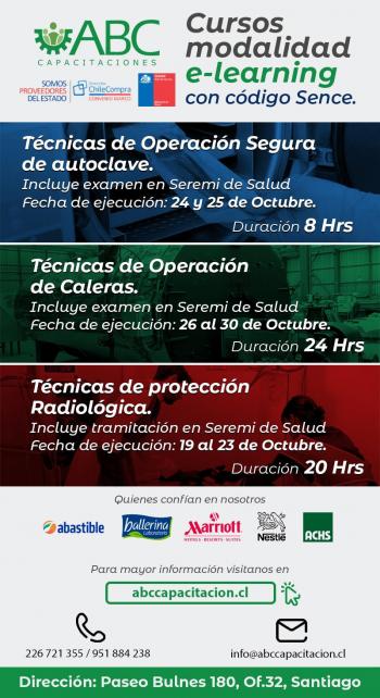 Cursos en Modalidad E-learning con Código SENCE en SANTIAGO, Metropolitana