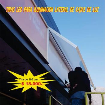 tiras led para iluminacion lateral para cajas de luz