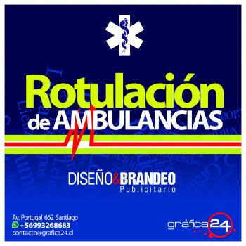 Rotulacion Grafica de Ambulancias en SANTIAGO, Metropolitana